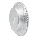 R1 17-24 Nissan Titan Rear Drilled & Slotted Silver Brake Rotor Set