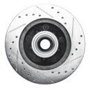 R1 91-03 Chevrolet S10 Blazer Front Left Drilled & Slotted Silver Brake Rotor