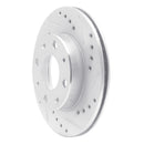 R1 84-06 Honda Insight Front Right Drilled & Slotted Silver Brake Rotor