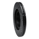 R1 07-15 Ford Edge Front Right Drilled & Slotted Black Brake Rotor