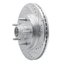 R1 00-04 Ford F-150 RWD Front Right Drilled & Slotted Silver Brake Rotor