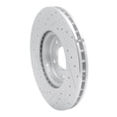 R1 98-06 Jaguar XJR Front Right Drilled & Slotted Silver Brake Rotor