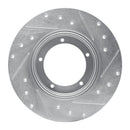 R1 65-76 Porsche 911 Front Left Drilled & Slotted Silver Brake Rotor