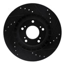 R1 00-09 Honda S2000 Front Drilled & Slotted Black Brake Rotor Set