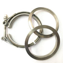 Ticon Industries 3.5in Titanium V-Band Clamp Assembly (2 Flanges/1 Clamp)