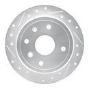 R1 04-10 Chevrolet Optra (USA/Canada) Rear Left Drilled & Slotted Silver Brake Rotor