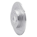 R1 14-19 Fiat 500L Rear Right Drilled & Slotted Silver Brake Rotor