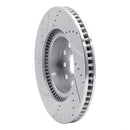 R1 07-23 Lexus LS460 Front Drilled & Slotted Silver Brake Rotor Set