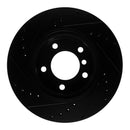R1 05-07 BMW 120i (Mexico) Front Right Drilled & Slotted Black Brake Rotor