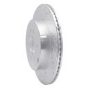 R1 07-15 Mazda CX-9 Rear Left Drilled & Slotted Silver Brake Rotor