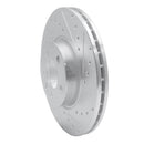 R1 01-03 Volkswagen EuroVan Front Right Drilled & Slotted Silver Brake Rotor