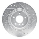 R1 95-03 BMW Z8 Rear Left Drilled & Slotted Silver Brake Rotor