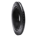 R1 10-16 Cadillac SRX Rear Left Drilled & Slotted Black Brake Rotor