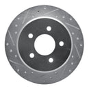 R1 91-95 Ford Crown Victoria Rear Drilled & Slotted Silver Brake Rotor Set