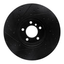 R1 12-20 BMW 340i xDrive Front & Rear Drilled & Slotted Black Brake Rotor Set