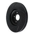 R1 19-24 Infiniti QX50 Front Right Drilled & Slotted Black Brake Rotor