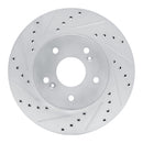 R1 91-96 Acura NSX Rear Left Drilled & Slotted Silver Brake Rotor