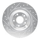 R1 09-14 Acura TL Rear Right Drilled & Slotted Silver Brake Rotor