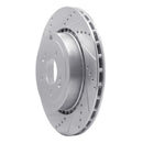 R1 18-22 Genesis G70 Front & Rear Drilled & Slotted Silver Brake Rotor Set