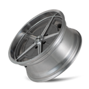 Ridler 605 18x9.5 / 5x120.65 BP / 0mm Offset / 83.82mm Hub Matte As-Cast Machined Wheel