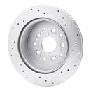 R1 92-00 Lexus LS400 Rear Left Drilled & Slotted Silver Brake Rotor