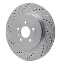 R1 13-19 Ford Taurus Front & Rear Drilled & Slotted Silver Brake Rotor Set