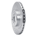 R1 85-88 Toyota Cressida Front Right Drilled & Slotted Silver Brake Rotor