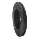 R1 88-98 Saab 9000 Front Right Drilled & Slotted Black Brake Rotor