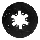 R1 85-12 Nissan NP300 (Mexico) Front Left Drilled & Slotted Black Brake Rotor