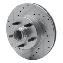 R1 95-11 Ford Ranger Front Drilled & Slotted Silver Brake Rotor Set