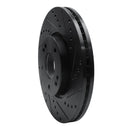 R1 12-16 Kia Sportage (USA/Canada) Front Right Drilled & Slotted Black Brake Rotor