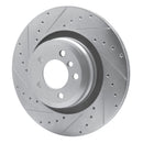 R1 07-08 BMW ALPINA B7 Rear Left Drilled & Slotted Silver Brake Rotor