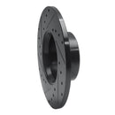 R1 73-85 Mercedes-Benz 230 Front Right Drilled & Slotted Black Brake Rotor