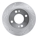 R1 14-15 Mitsubishi Mirage Front Drill & Slot Silver Rotors