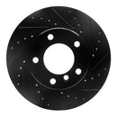 R1 96-03 BMW 525I (USA/Canada) Front Right Drilled & Slotted Black Brake Rotor