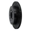 R1 07-12 Ford Edge Rear Left Drilled & Slotted Black Brake Rotor