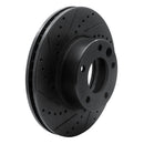 R1 08-18 Mercedes-Benz G550 Front Left Drilled & Slotted Black Brake Rotor
