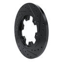 R1 15-25 Ford Transit-350/SRW Rear Left Drilled & Slotted Black Brake Rotor