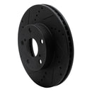 R1 05-15 Toyota Tacoma Front Left Drilled & Slotted Black Brake Rotor
