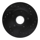 R1 83-92 Ford Explorer Front Right Drilled & Slotted Black Brake Rotor