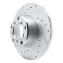 R1 65-73 Mercedes-Benz 250SEC Front Left Drilled & Slotted Silver Brake Rotor