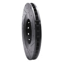 R1 09-15 Cadillac CTS Front Left Drilled & Slotted Black Brake Rotor