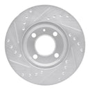 R1 86-08 Volkswagen Jetta Sedan Front Right Drilled & Slotted Silver Brake Rotor