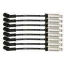 Moroso GM LS/LT 8.5mm Ultra 40 11in Long Wire Set w/Alum Heatshield - Black