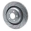 R1 05-23 Chrysler 300 Front & Rear Drilled & Slotted Silver Brake Rotor Set