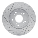 R1 91-96 Acura Nsx Rear Right Drilled & Slotted Geo-Carbon Rotor