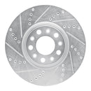 R1 15-23 Fiat 500X Front & Rear Drilled & Slotted Silver Brake Rotor Set