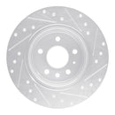 R1 97-08 Chevrolet ASTRA (Mexico) Rear Left Drilled & Slotted Silver Brake Rotor