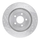 R1 08-14 Chrysler 200 Front Left Drilled & Slotted Silver Brake Rotor