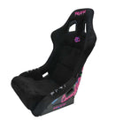 NRG FRP Bucket Seat (Large) Black Alcantara w/ Dragon Livery